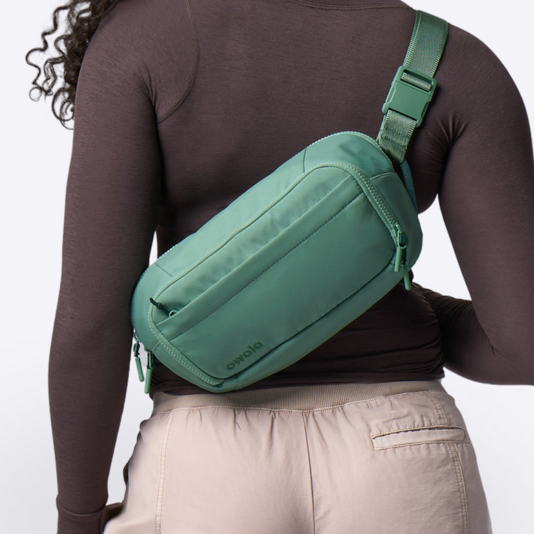 The All-Day Crossbody, Smooth Weave / Sea Glass