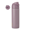 FreeSip 32oz in Spring Revival, dusty mauve-purple insulated bottle with matching flip cap and carry loop, gold Owala logo