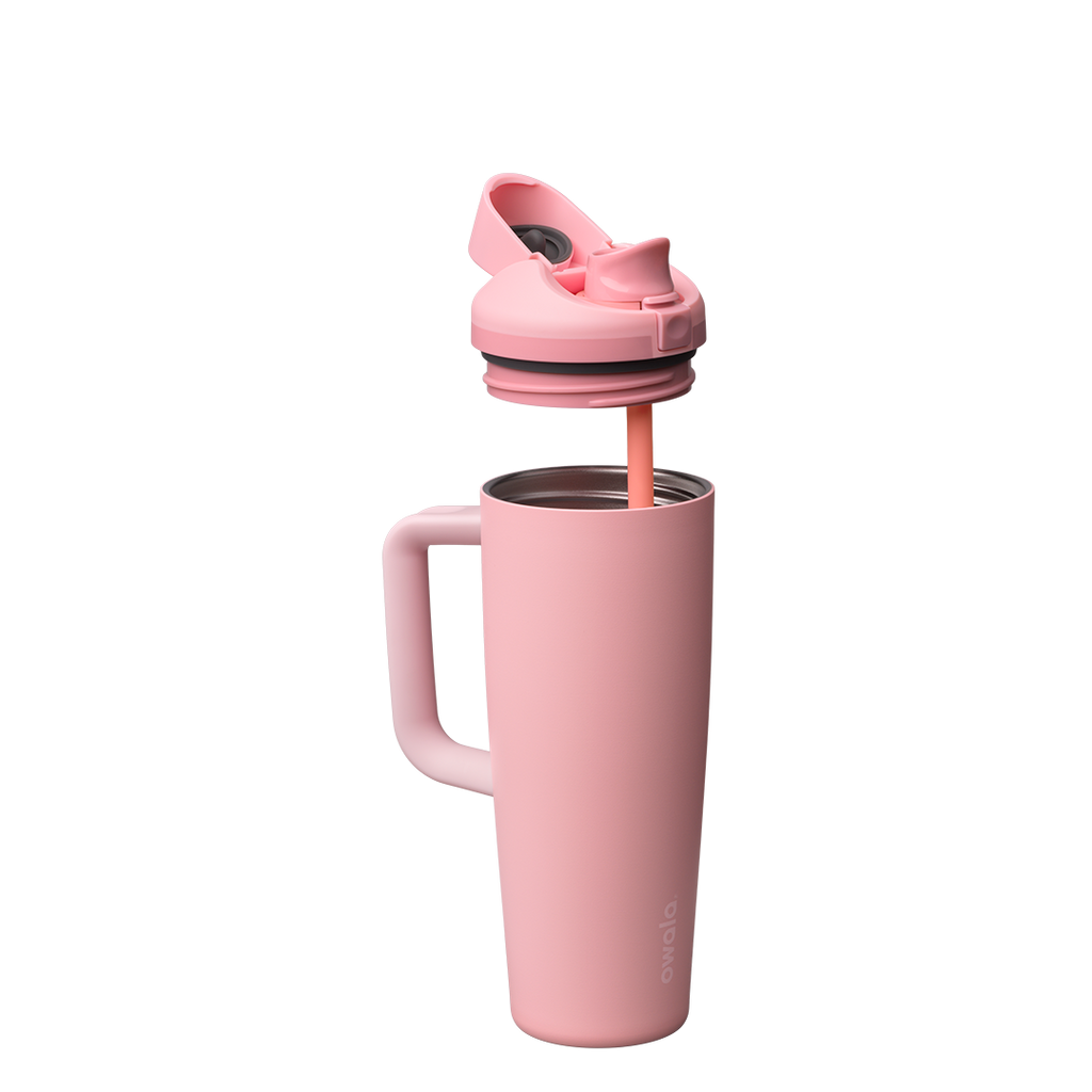FreeSip® Tumbler, 30oz / Rose Quartz / Stainless Steel